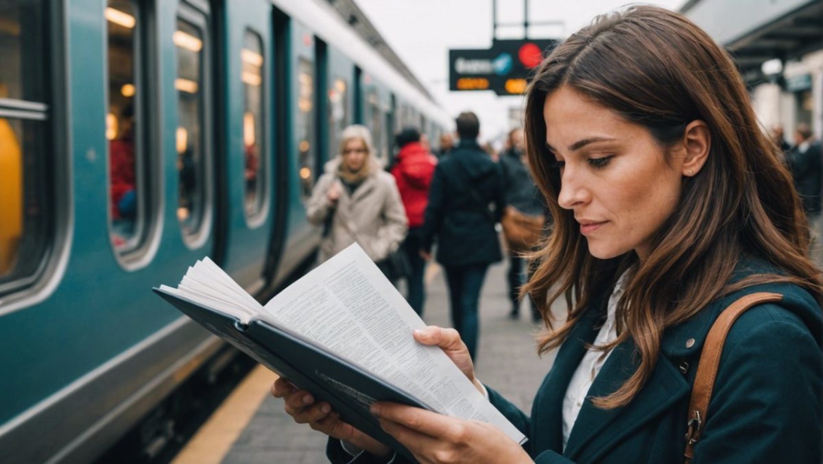 Femme en train de lire explication dans un article